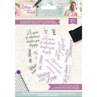 Crafter's Companion Letters From The Heart  Clear Stamps - Loving Sentiments